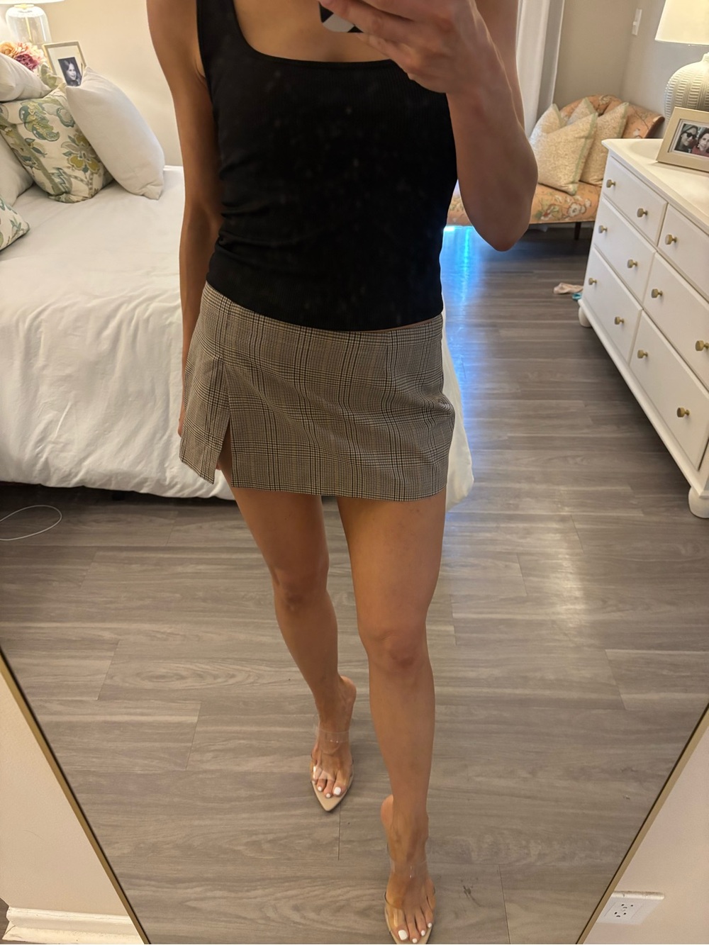 🖤 Miaou Micro Mini Skirt - Plaid Brown Check 🖤